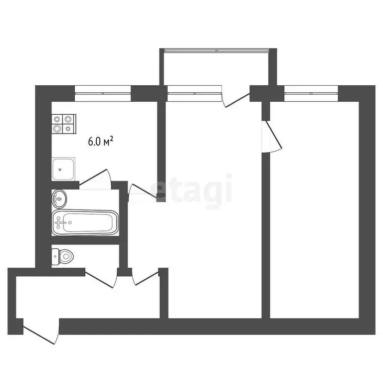 2-комнатная квартира: Мичуринск, улица ЦГЛ, 18А (40 м) - Фото 0
