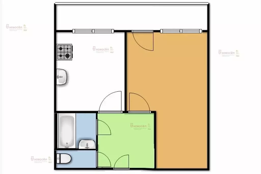 1-комнатная квартира: Екатеринбург, Билимбаевская улица, 34к2 (36.4 м) - Фото 1