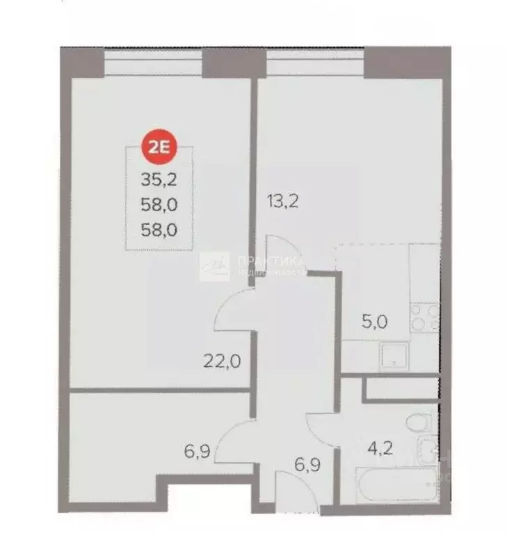 2-к кв. Московская область, Люберцы Октябрьский просп., 28 (58.0 м) - Фото 2