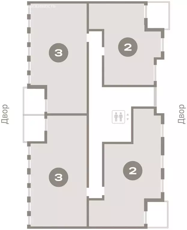 2-комнатная квартира: городской посёлок Новоселье, ЖК Брусника (83.49 ... - Фото 2