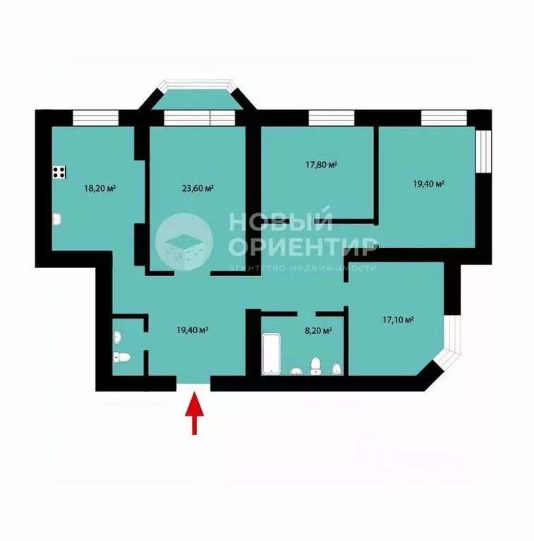 4-к кв. Свердловская область, Екатеринбург ул. Мичурина, 108 (140.3 м) - Фото 0