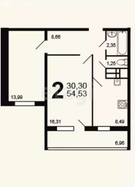 2-комнатная квартира: Ижевск, улица Холмогорова, 101 (54.5 м) - Фото 0