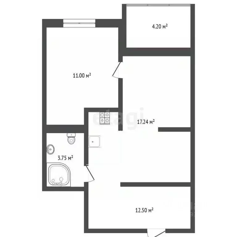 1-к кв. Тюменская область, Тюмень Восточный мкр, ул. Моторостроителей, ... - Фото 1
