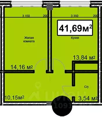 1-к кв. Ставропольский край, Ессентуки ул. Благодатная, 24 (41.69 м) - Фото 0