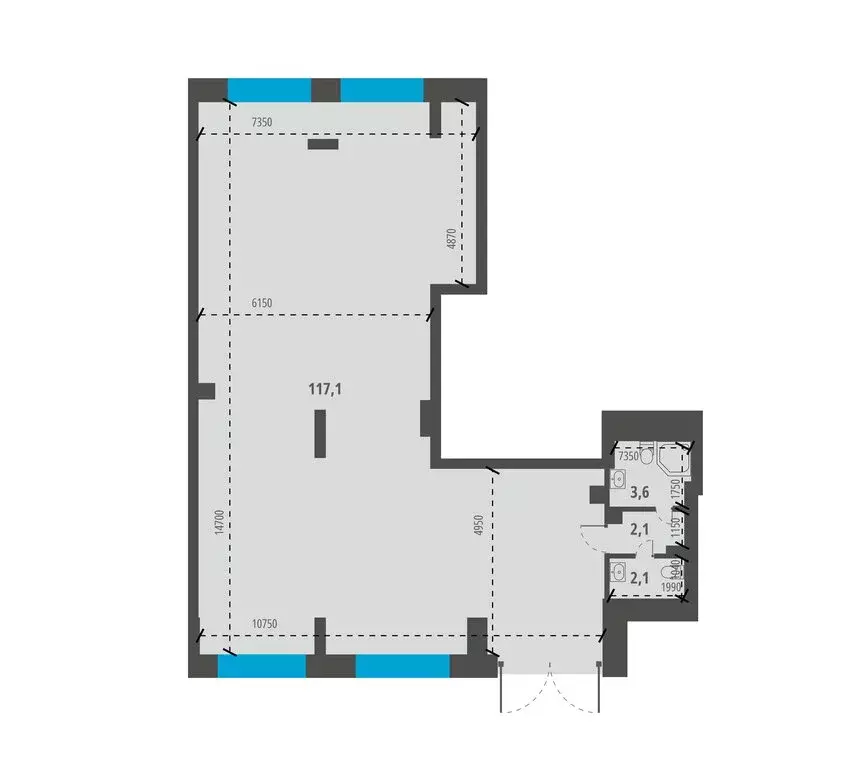 Торговая площадь (125.1 м) - Фото 1