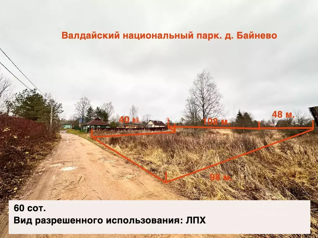 Участок в Новгородская область, Валдайский район, Рощинское с/пос, д. ... - Фото 1