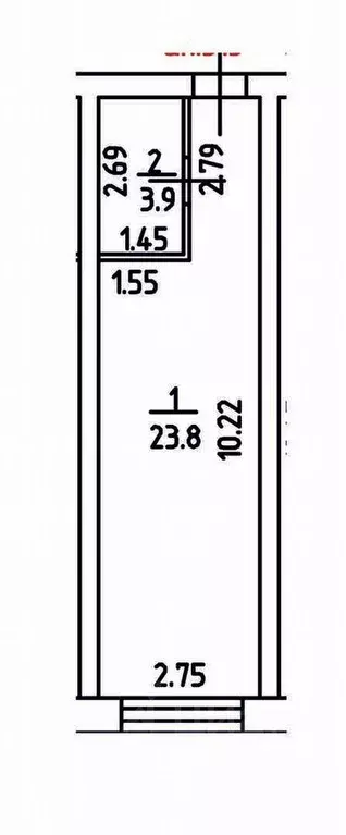 Студия Костромская область, Кострома Юбилейная ул., 28/4 (27.0 м) - Фото 0