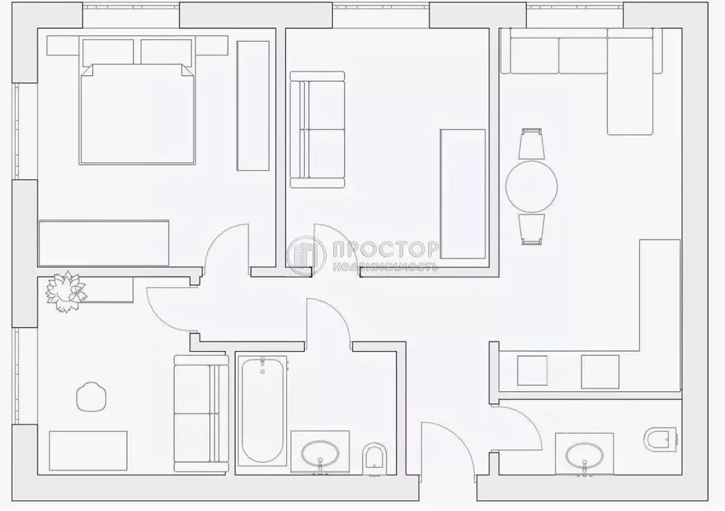 3-к кв. Москва Новоданиловская наб., 8к1 (80.5 м) - Фото 2