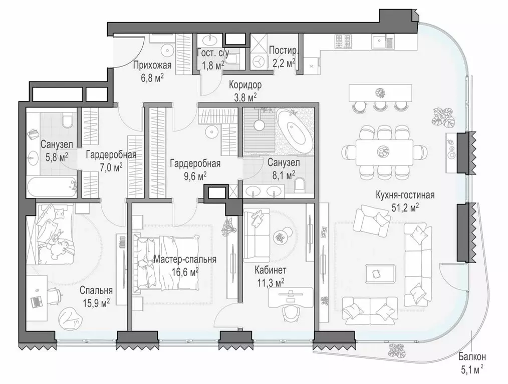 3-комнатная квартира: Москва, Большой Толмачёвский переулок, 5с1 ... - Фото 1