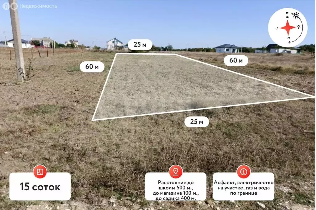 Участок в посёлок Таманский, улица Каминского (15 м) - Фото 1