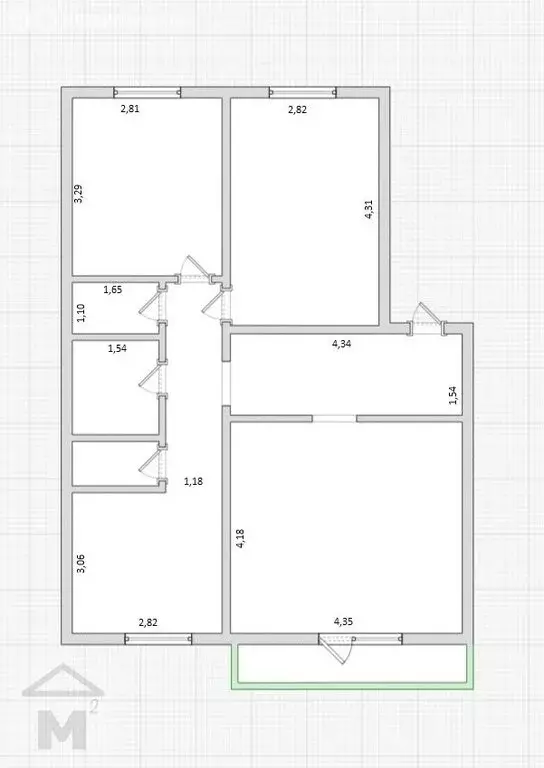 3-комнатная квартира: Абакан, улица Торосова, 2/1 (64 м) - Фото 1