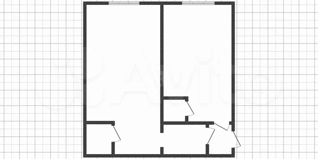 1-к. квартира, 34,5 м, 1/5 эт. - Фото 0