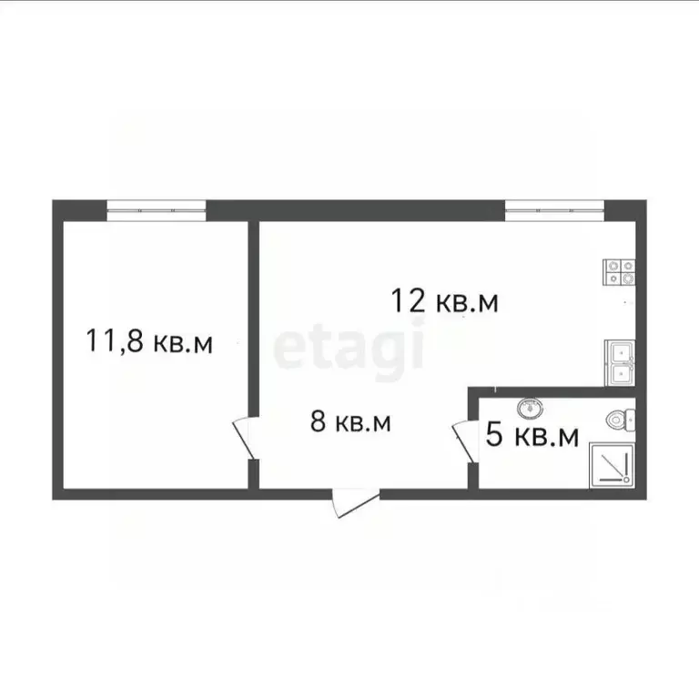 1-к кв. Башкортостан, Стерлитамакский район, Куганакский сельсовет, с. ... - Фото 1