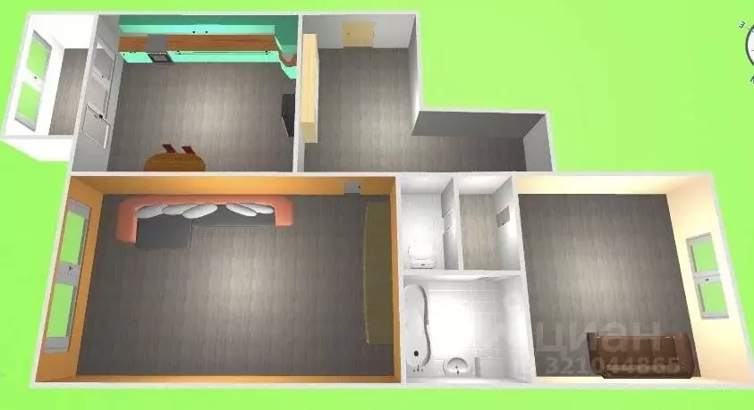 2-к кв. Камчатский край, Петропавловск-Камчатский Космический проезд, ... - Фото 1