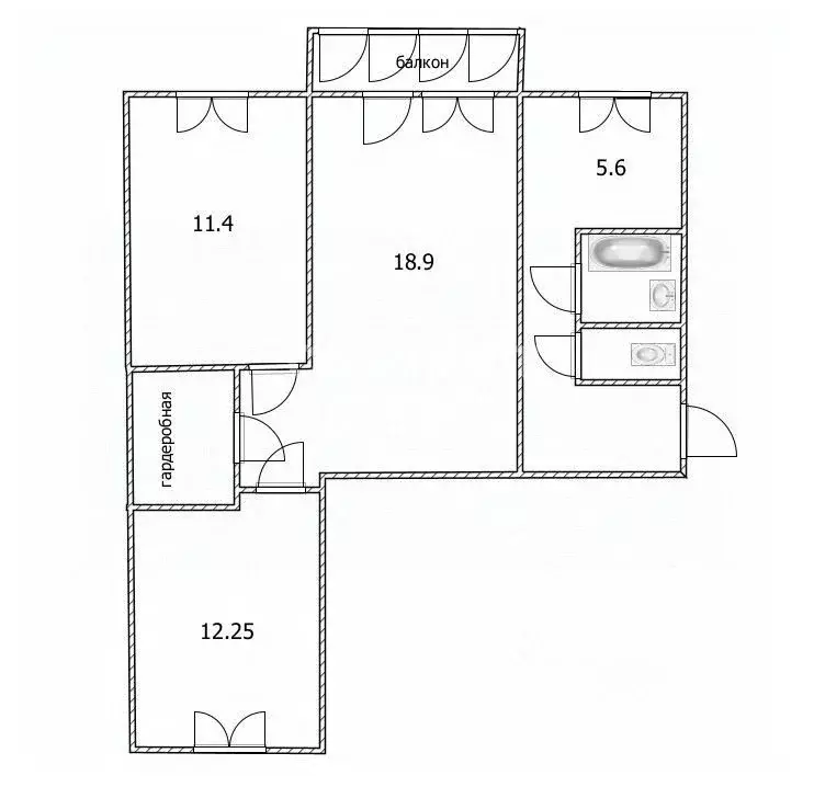 3-к кв. Ульяновская область, Ульяновск Железнодорожная ул., 1 (58.8 м) - Фото 1