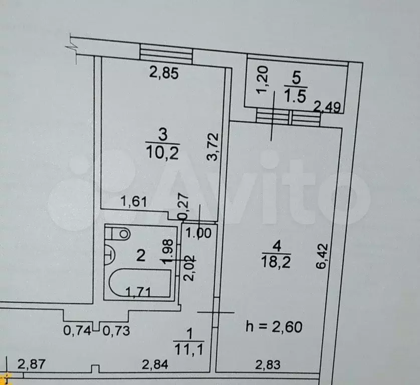 1-к. квартира, 44 м, 3/10 эт. - Фото 0