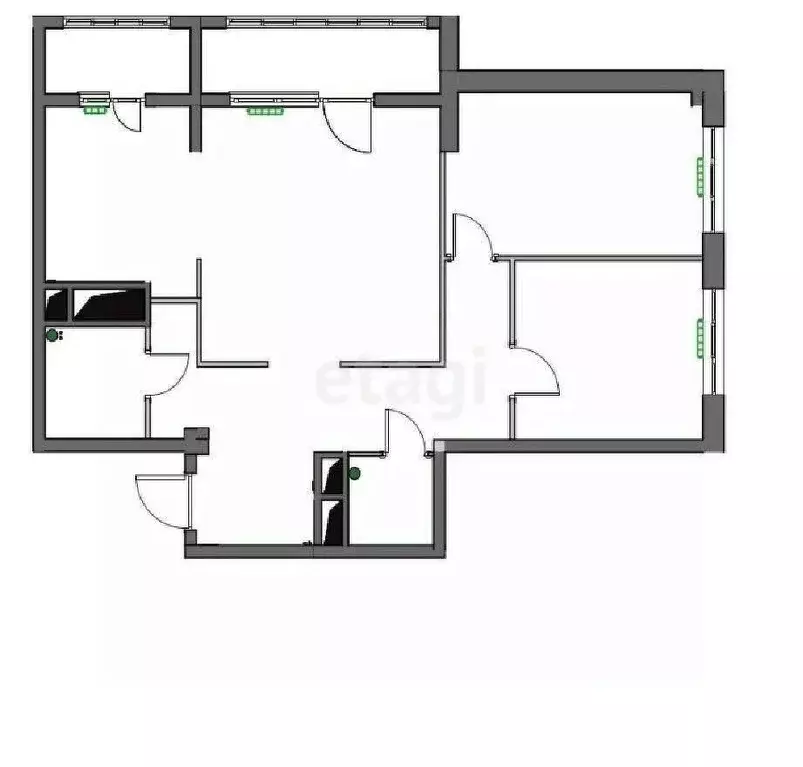 3-к кв. Белгородская область, Белгород ул. Есенина, 9к2 (77.0 м) - Фото 2