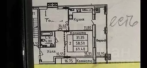 2-к кв. Ростовская область, Ростов-на-Дону Спартаковская ул., 20 (70.0 ... - Фото 1