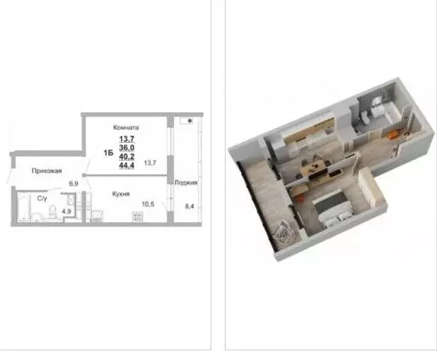 Квартира-студия: Набережные Челны, Набережночелнинский проспект, 13А ... - Фото 1