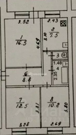 3-к кв. Кировская область, Киров ул. Воровского, 89А (64.0 м) - Фото 1