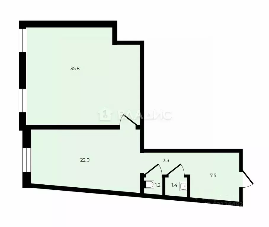 Офис в Санкт-Петербург ул. Маркина, 16а (71 м) - Фото 2