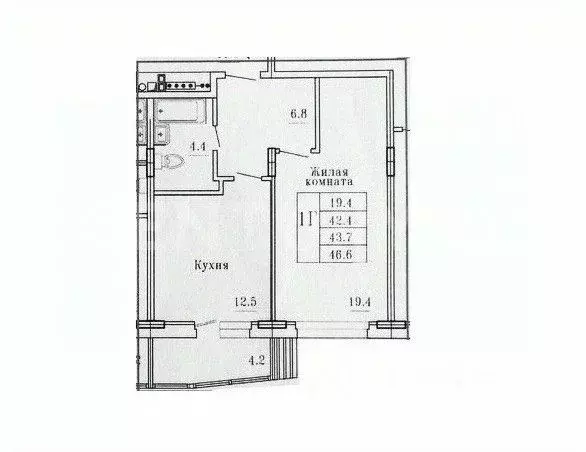 1-к кв. Чувашия, Чебоксары бул. Солнечный, 22 (46.6 м) - Фото 2