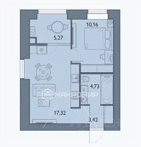 1-к кв. Брянская область, Брянский район, пос. Мичуринский, ... - Фото 1