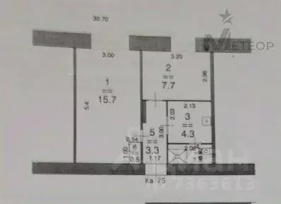 2-к кв. Нижегородская область, Нижний Новгород ул. Зайцева, 1 (35.0 м) - Фото 1