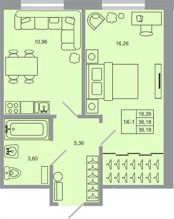 1-к кв. Ленинградская область, Всеволожский район, пос. Бугры Стороны ... - Фото 1