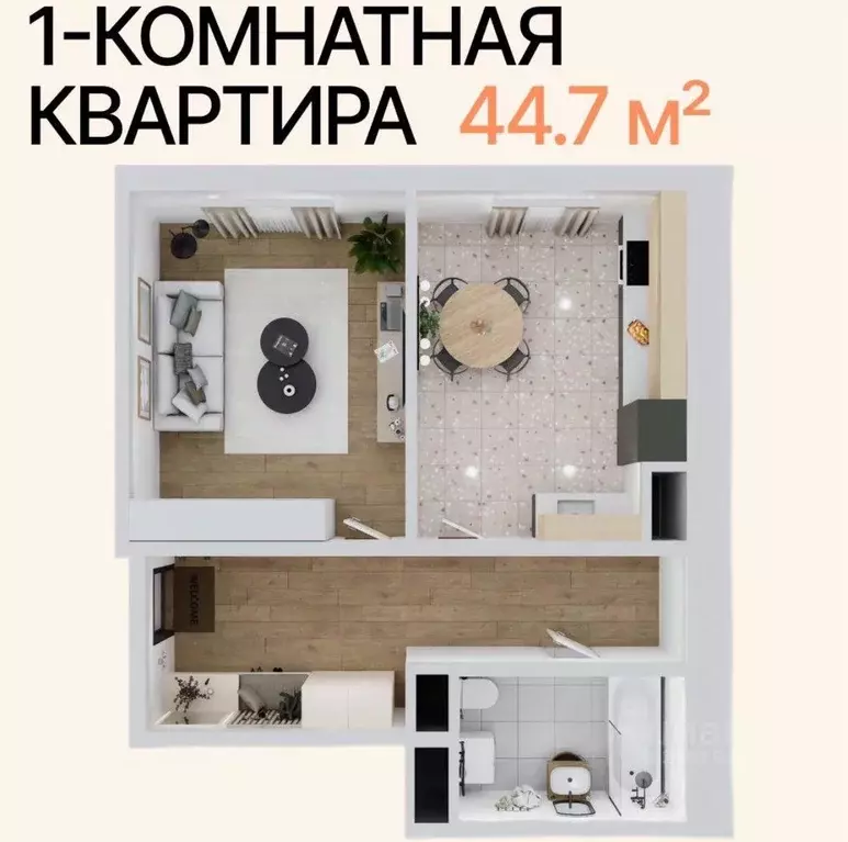 1-к кв. Волгоградская область, Городищенский район, Царицынское с/пос, ... - Фото 1