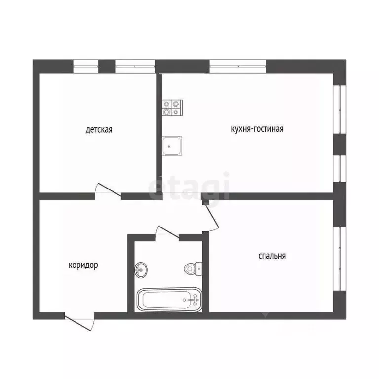 2-к кв. Тюменская область, Тюмень ул. Тимофея Чаркова, 83 (55.6 м) - Фото 1