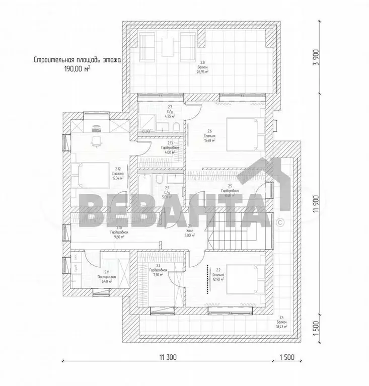 Дом 284 м на участке 8 сот. - Фото 1