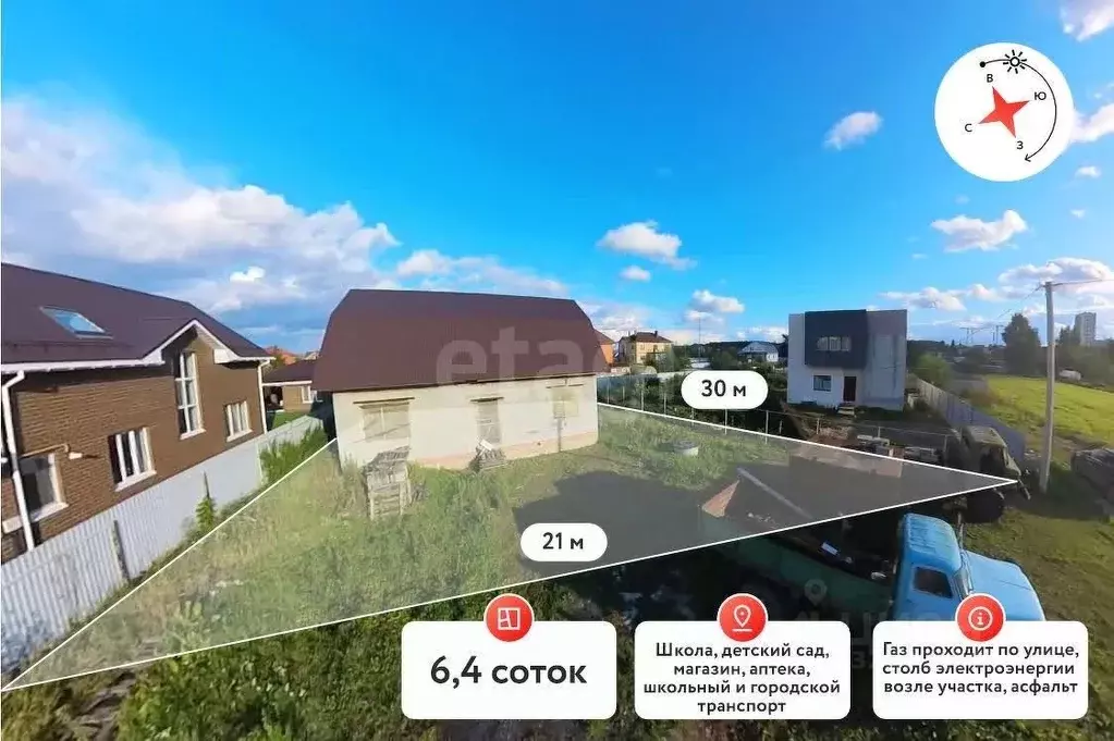 Участок в Тюменская область, Тюмень ул. Комаровская, 35А (6.4 сот.) - Фото 0