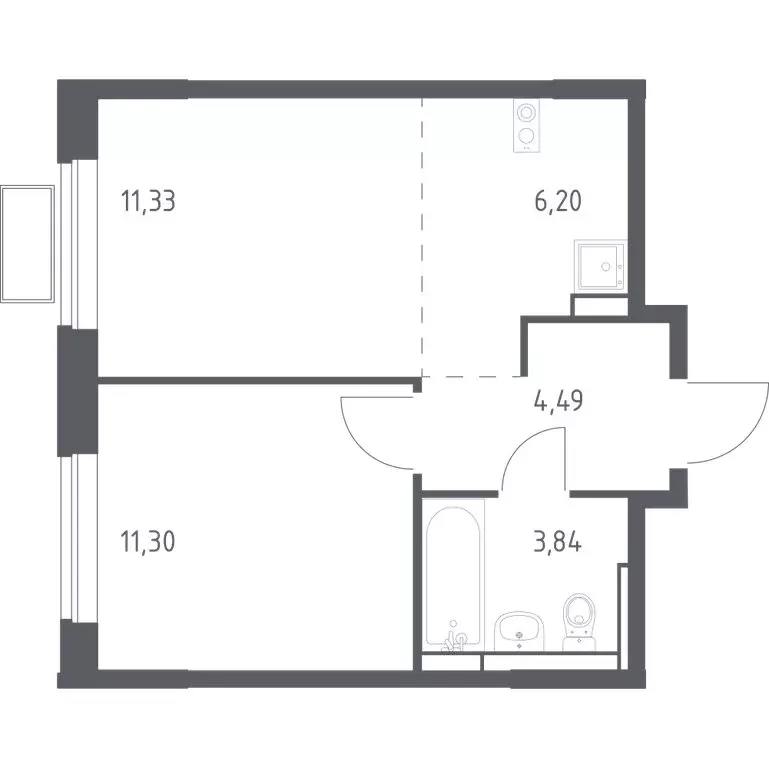 1-комнатная квартира: Ленинский городской округ, ЖК Новое Видное, 13.2 ... - Фото 1