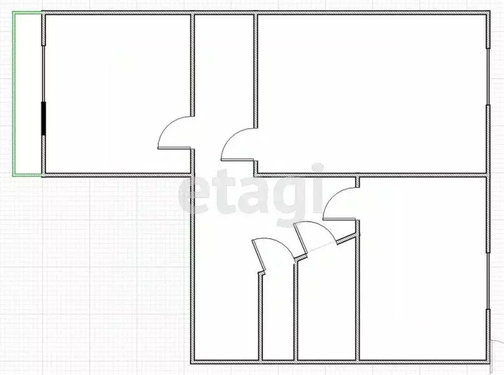 2-к кв. Костромская область, Кострома ул. Шагова, 217 (45.4 м) - Фото 2