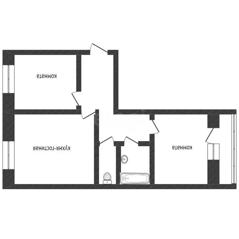 2-комнатная квартира: Курган, улица Кравченко, 23 (44.9 м) - Фото 0