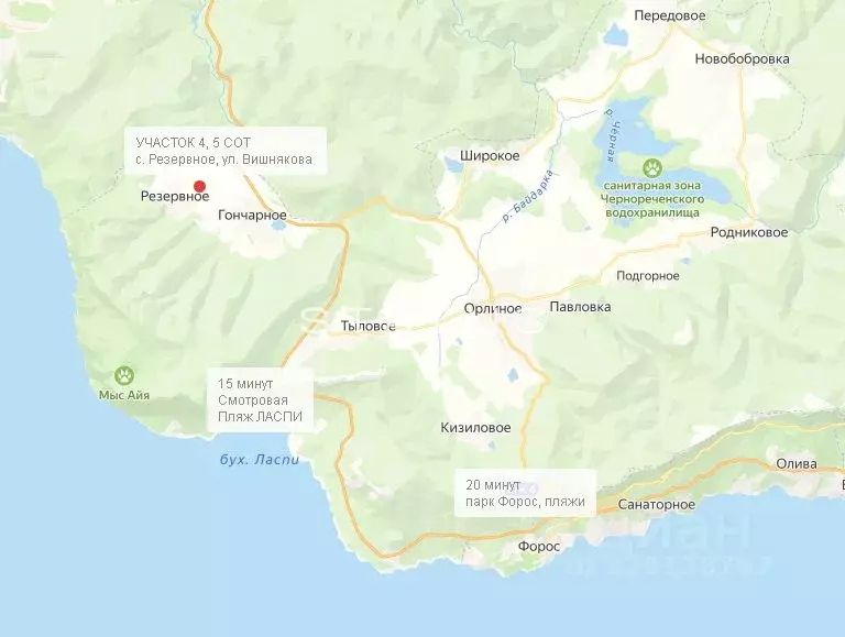 Участок в Севастополь с. Резервное, ул. Евгения Вишнякова (4.0 сот.) - Фото 1