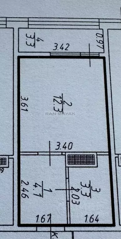 Студия Адыгея, Майкоп ул. К.А. Васильева, 1 (19.7 м) - Фото 1