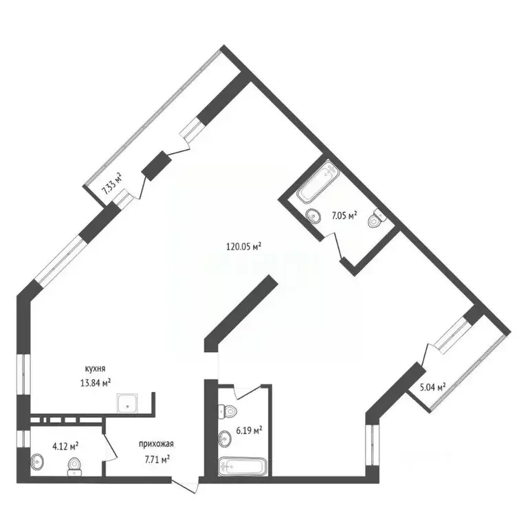 4-к кв. Красноярский край, Красноярск ул. Петра Подзолкова, 10 (164.4 ... - Фото 2