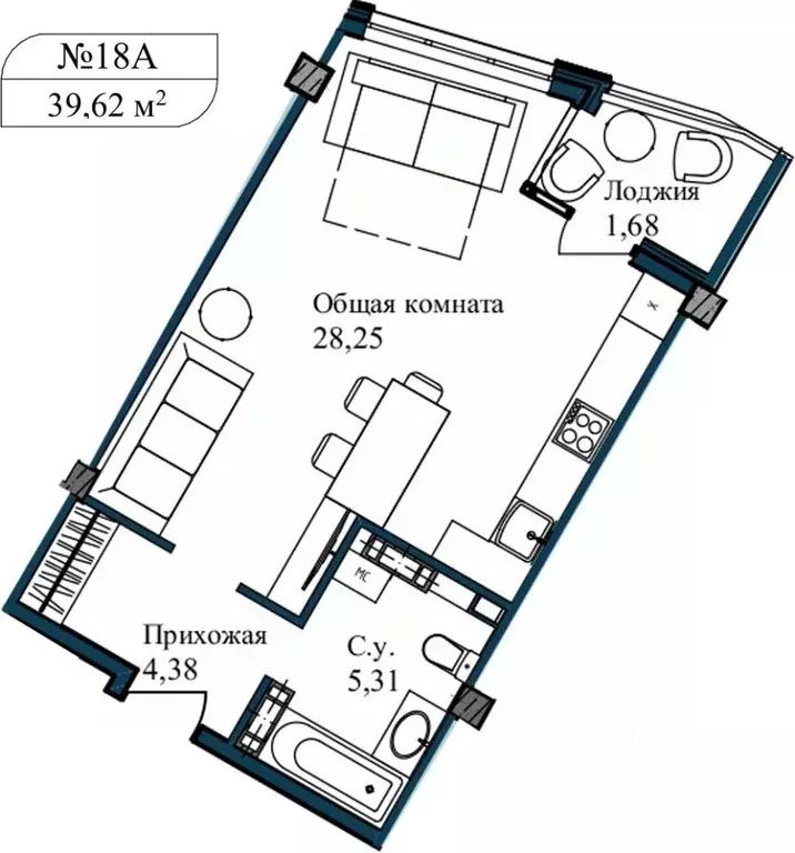 1-к кв. Севастополь ул. Летчиков, 10 (41.3 м) - Фото 0