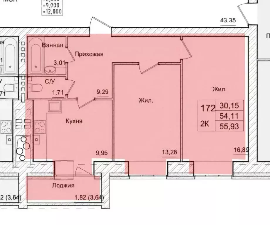 2-комнатная квартира: Калуга, 3-й Академический проезд, 10 (56 м) - Фото 1