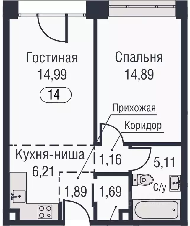 2-к кв. Москва ул. Академика Челомея, 1А (47.5 м) - Фото 0