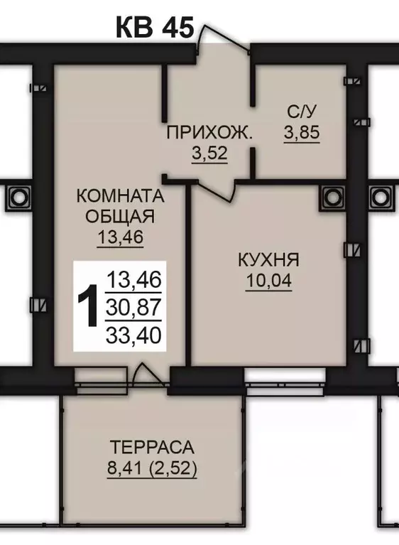 1-к кв. Ивановская область, Ивановский район, Богданихское с/пос, д. ... - Фото 1