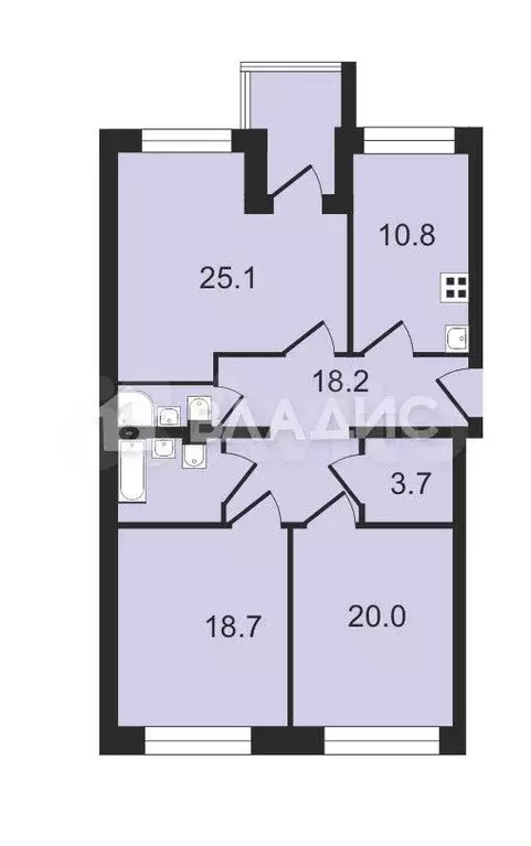 6-к. квартира, 150 м, 4/5 эт. - Фото 0