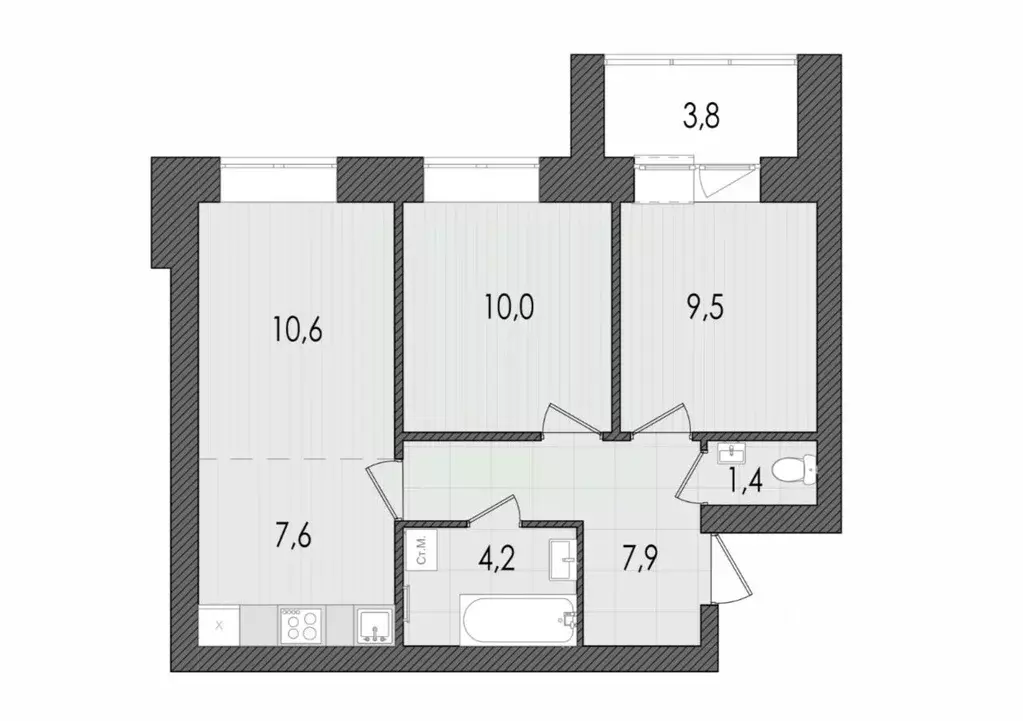 3-к кв. Кировская область, Киров ул. Капитана Дорофеева, 22 (55.0 м) - Фото 1