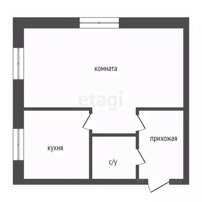 1-к кв. Красноярский край, Красноярск ул. Ленина, 91 (32.0 м) - Фото 1