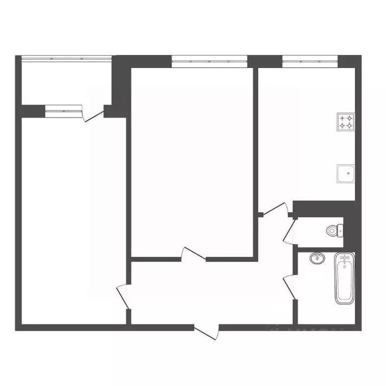 2-к кв. Красноярский край, Красноярск просп. Машиностроителей, 11 ... - Фото 2