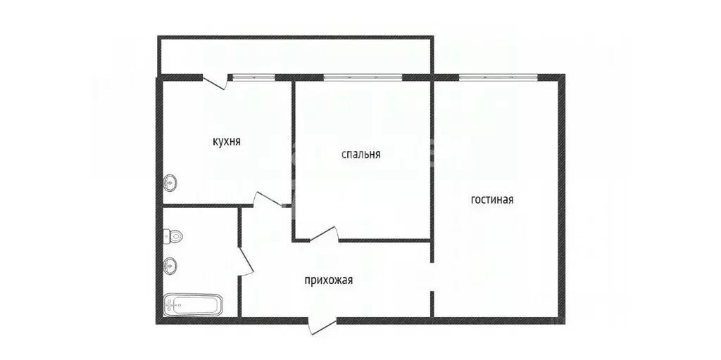 2-к кв. Кемеровская область, Ленинск-Кузнецкий Топкинская ул., 152/1 ... - Фото 1