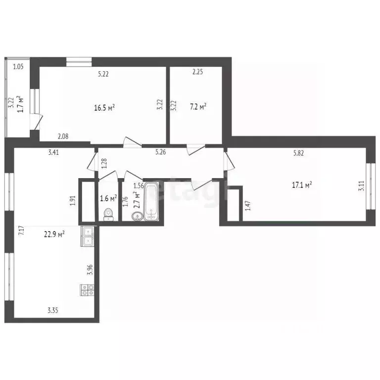 2-к кв. Московская область, Видное ул. Ермолинская, 2 (76.4 м) - Фото 1