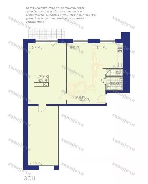 3-к кв. Москва ул. Генерала Глаголева, 25К1 (59.0 м) - Фото 0